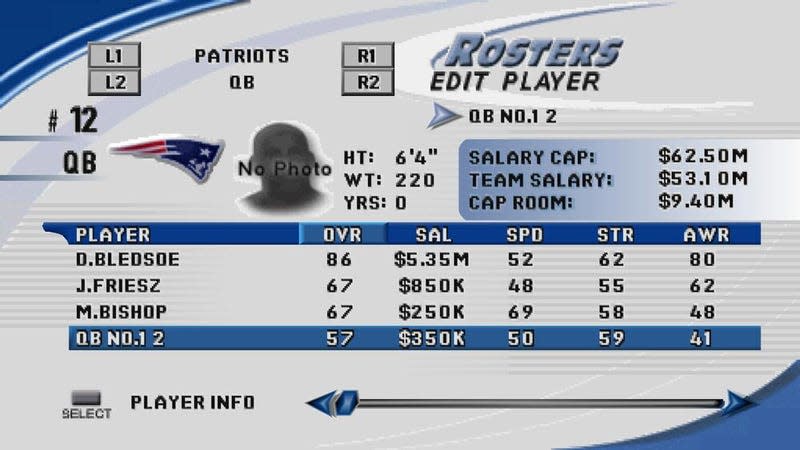 Screenshot:  Madden 2001