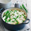 <p>Oven-cooking this healthy risotto means there’s no standing and no stirring involved.</p><p><strong>Recipe: <a href="https://www.goodhousekeeping.com/uk/food/recipes/a535163/baked-haddock-risotto/" rel="nofollow noopener" target="_blank" data-ylk="slk:Haddock risotto" class="link ">Haddock risotto</a></strong></p>