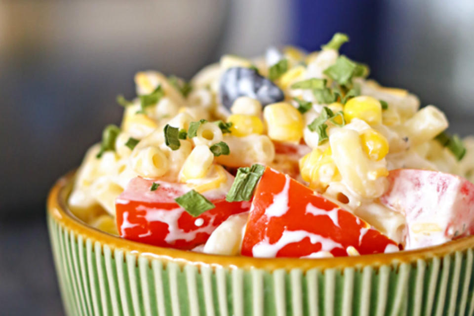<p>Recipe Girl</p><p>Need an easy side dish for all those great barbecued dinner recipes? This macaroni salad is the perfect complement to all those grilling dishes.</p><p><strong>Recipe here: </strong><strong><a href="http://www.recipegirl.com/2015/08/25/summer-macaroni-salad/" rel="nofollow noopener" target="_blank" data-ylk="slk:Summer Macaroni Salad;elm:context_link;itc:0;sec:content-canvas" class="link ">Summer Macaroni Salad</a></strong></p>