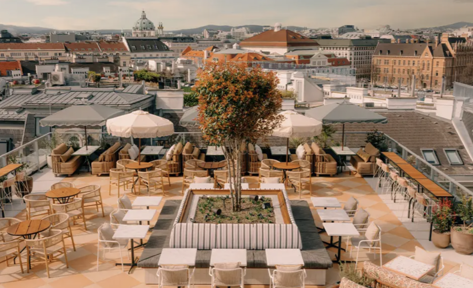 Rooftop of the Hoxton, Vienna.