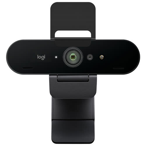 This Logitech webcam offers 4K Ultra HD quality and noise-cancelling microphones, helping take any video call to the next level. (Photo via Best Buy)