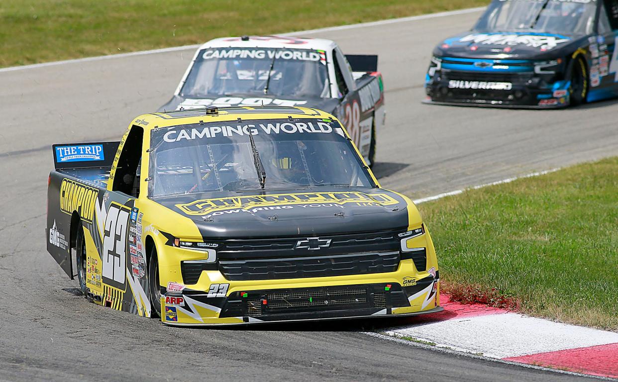 Grant Enfinger races during the inaugural NASCAR Camping World Truck Series O'Reilly Auto Parts 150 at Mid-Ohio on Saturday, July 9, 2022. TOM E. PUSKAR/ASHLAND TIMES-GAZETTE