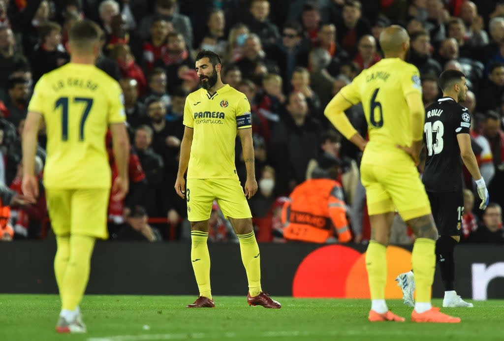 Villarreal were downed 2-0 at Anfield  (EPA)