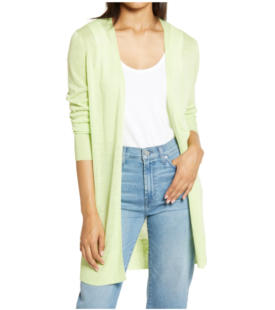 Halogen Side Slit Cardigan. Image via Nordstrom.