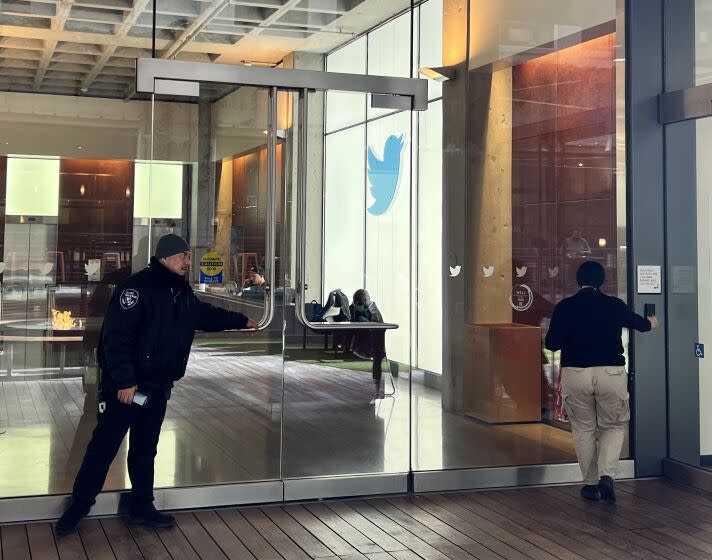 SAN FRANCISCO, CA - NOVEMBER 22: Twitter Headquarters is seen in San Francisco, California, United States on November 22, 2022. (Photo by Tayfun Coskun/Anadolu Agency via Getty Images)