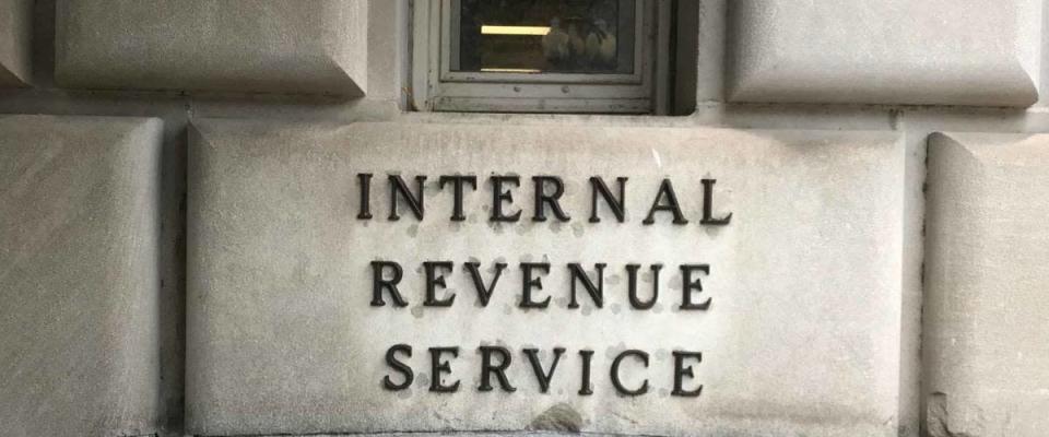 Internal Revenue Service  Stone Marker Sign