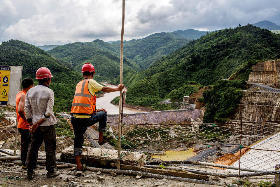 Construction of the Nam Tha 1 Dam (Taylor Weidman / Bloomberg via Getty Images file)