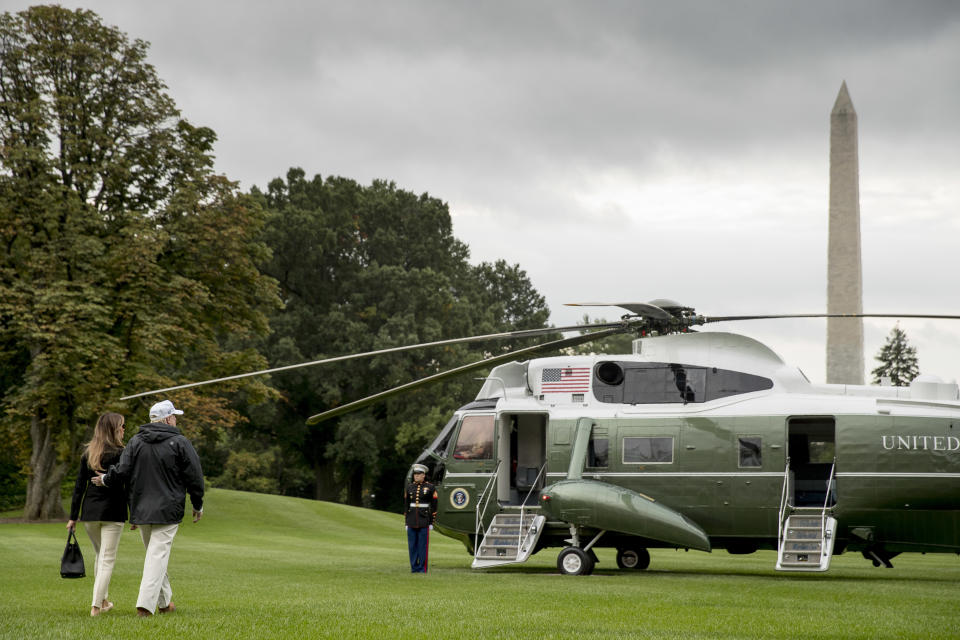 Trump touches down in Florida to survey Hurricane Irma damage