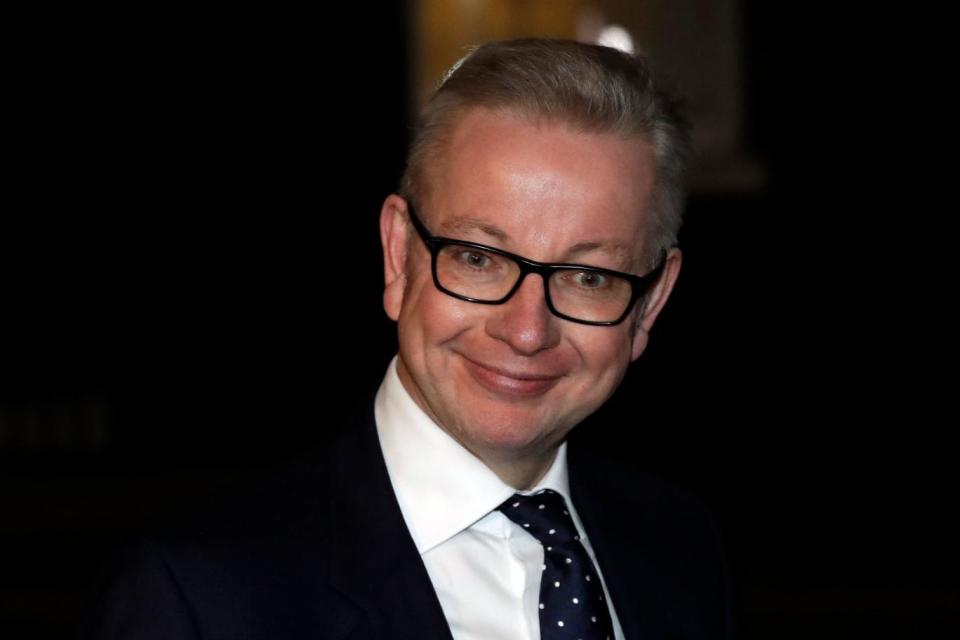 Environment Secretary Michael Gove leaves after a cabinet meeting at 10 Downing Street last night (AP)