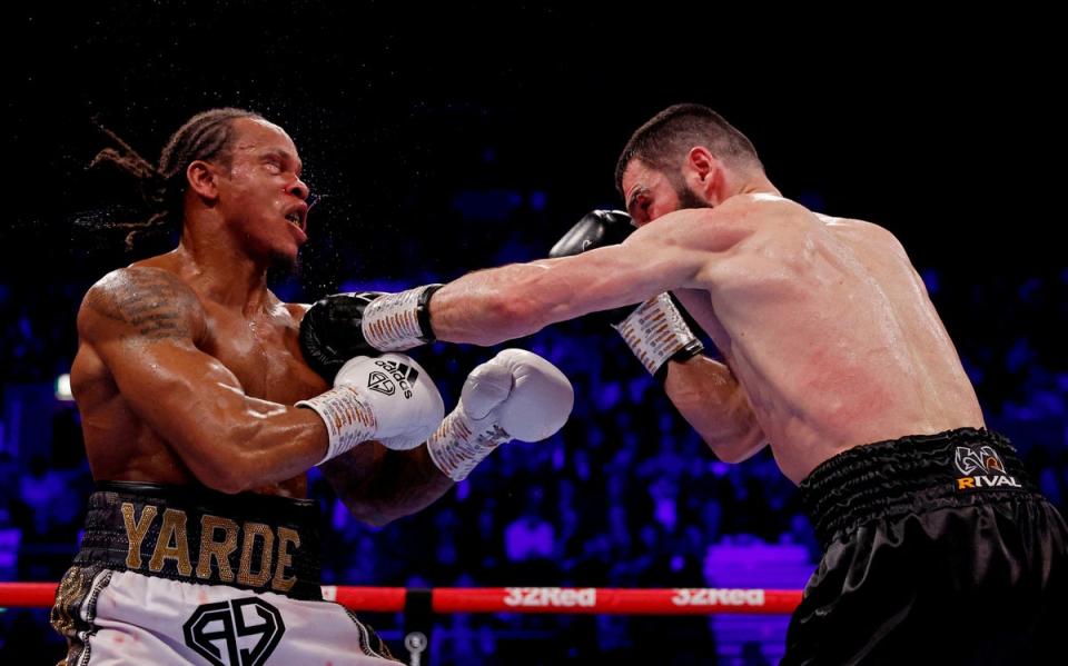Artur Beterbiev dishes out a hammer blow to Anthony Yarde (Action Images via Reuters)