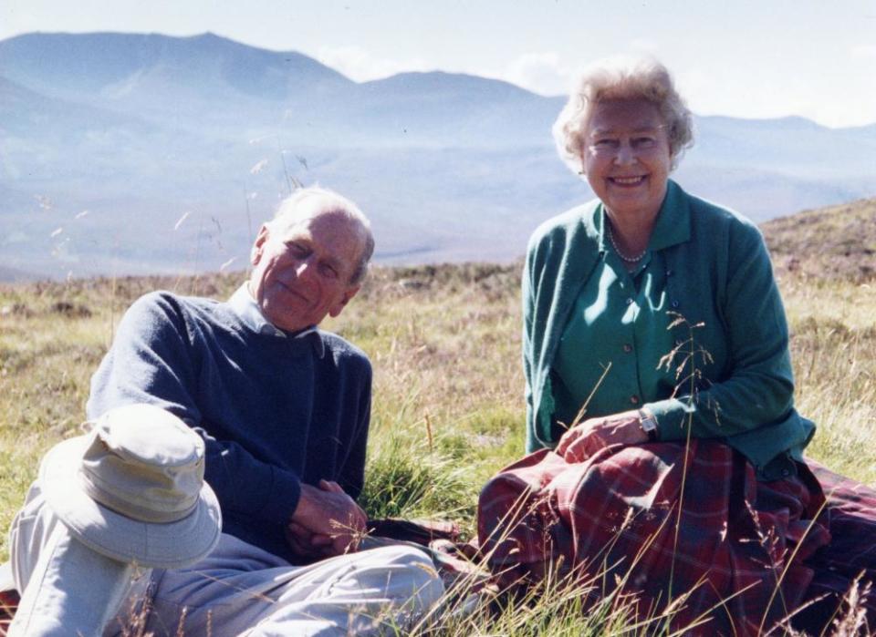 Personal photograph of the Queen and the Duke of Edinburgh released to the media by Sophie