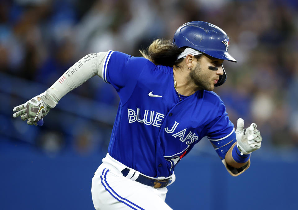 Bo Bichette #11 of the Toronto Blue Jays is a balanced fantasy star