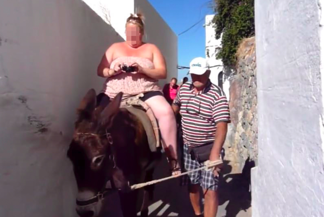 <em>Greece has banned overweight tourists from riding donkeys (Caters)</em>