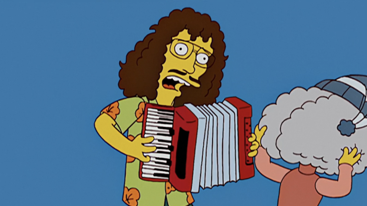  Weird Al playing accordion on The Simpsons. 