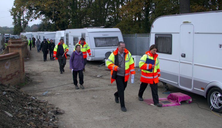 <em>Bailiffs were called in to remove Dale Farm in 2011 (Rex)</em>