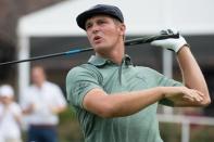 FILE PHOTO: Sep 7, 2018; Newtown Square, PA, USA; Bryson DeChambeau plays his shot from the tenth tee during the second round of the BMW Championship golf tournament at Aronimink GC. Mandatory Credit: Bill Streicher-USA TODAY Sports/File Photo