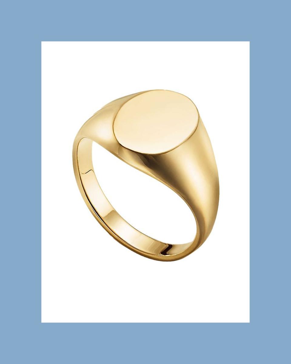 <p><a href="https://www.tiffany.com/jewelry/rings/signet-ring-GRP10134/" rel="nofollow noopener" target="_blank" data-ylk="slk:Shop Now;elm:context_link;itc:0;sec:content-canvas" class="link ">Shop Now</a></p><p>Signet Ring</p><p>$3500.00</p><p>tiffany.com</p>