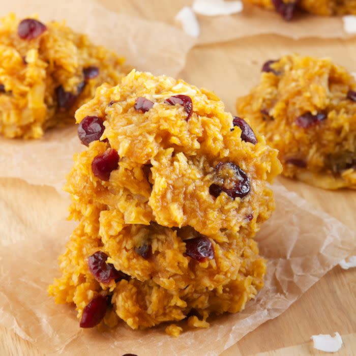 Pumpkin Spice Cranberry No-Bake Cookies