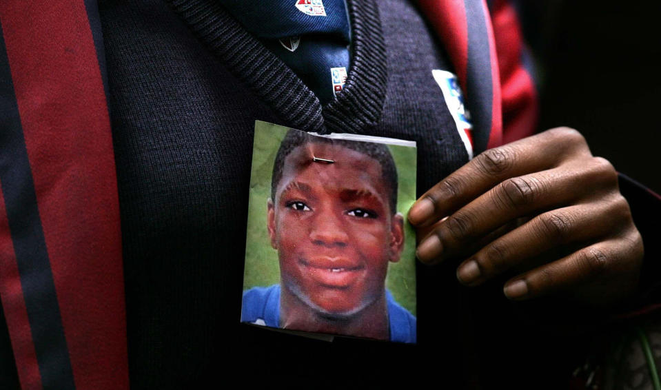 A picture of Kiyan Prince, who was tragically stabbed to death in 2006.   (Photo by Cathal McNaughton - PA Images/PA Images via Getty Images)