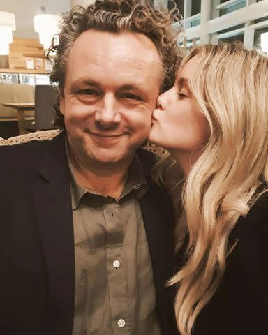 <p>Anna Lundberg Instagram</p> Anna Lundberg and Michael Sheen.