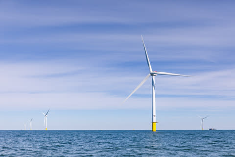 Avangrid’s Vineyard Wind 1 Project 15 Miles South of Martha’s Vineyard, Currently Providing Clean Energy to Massachusetts Homes and Businesses. (Photo: Business Wire)