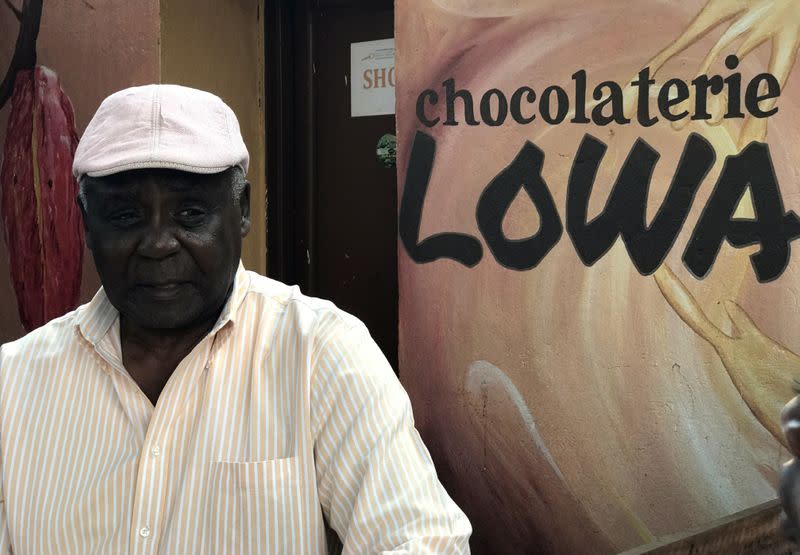 Lowa chocolate factory manager Kalinda Salumu Alexis is seen at the Lowa Chocolate Factory in Goma