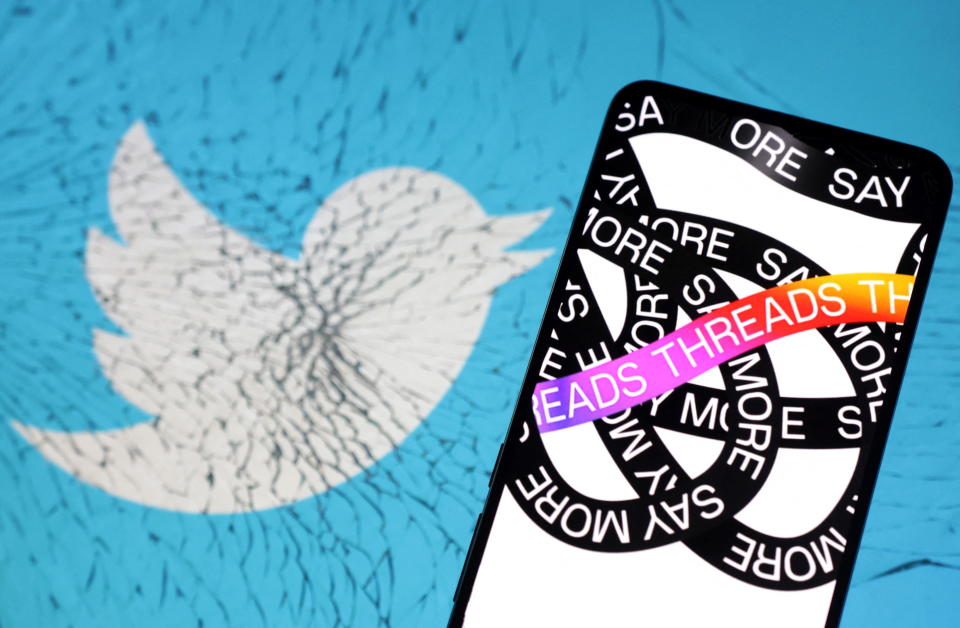 Meta aprovechó los problemas de Twitter para lanzar Threads. Foto: REUTERS/Dado Ruvic/Illustration