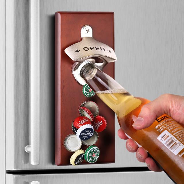 Magnetic Wall Mount Bottle Opener -Compass - Mahogany – Southern