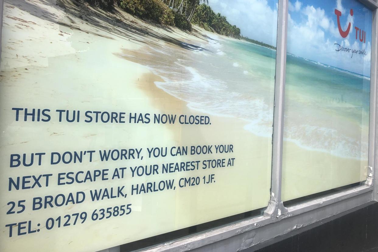 Closing down: a Tui store in Bishop's Stortford: Simon Calder