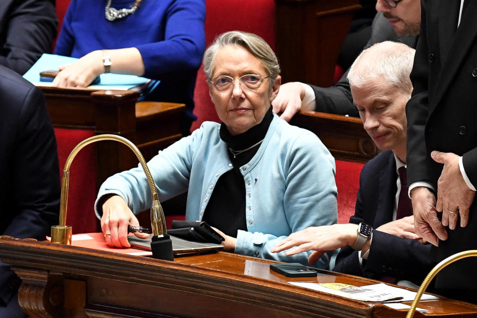 Élisabeth Borne, ici à l’Assemblée nationale à Paris, le 20 mars 2023.