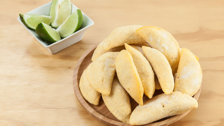 frozen empanadas with limes