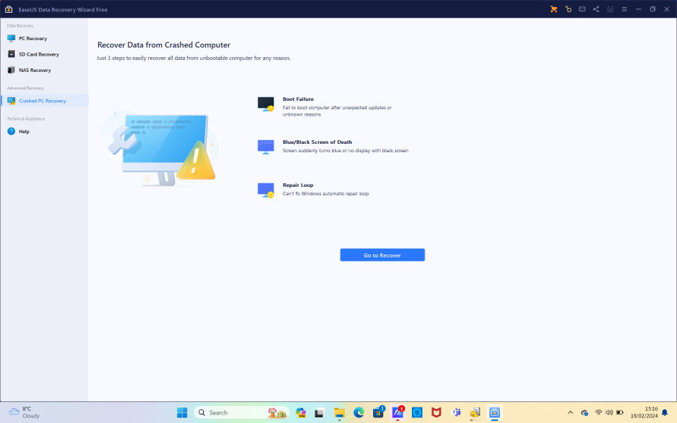 EaseUS Data Recovery Wizard screenshot