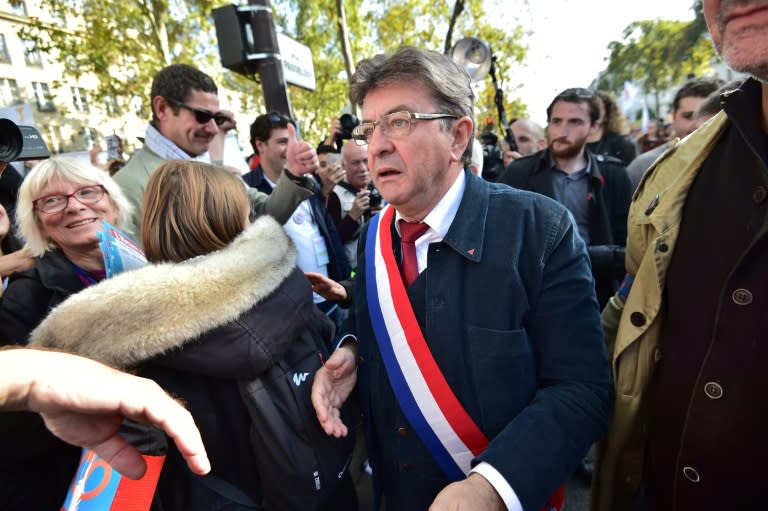 Jean-Luc Melenchon has seized on the disarray in the rudderless mainstream left and right to present his France Unbowed as the only real opposition -- both in parliament and on the street