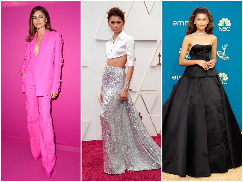 Zendaya at the Valentino show, the 2022 Oscars, and the 2022 Emmys