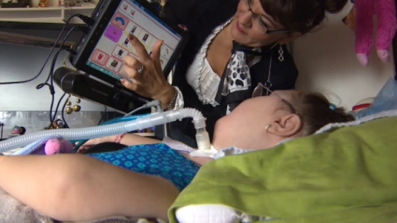 Grade 1 student uses Skype to join the classroom