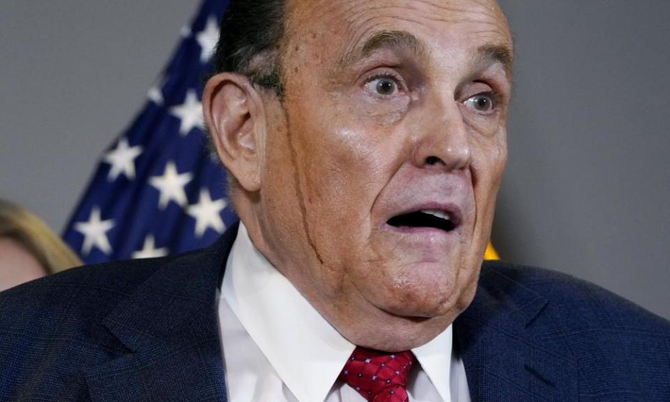 Rudy Giuliani has denied discussing a pardon with Donald Trump.