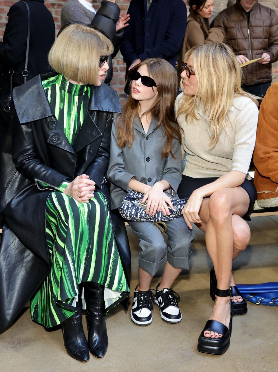 Anna Wintour, Marlowe Sturridge and Sienna Miller at the Proenza Schouler show during New York Fashion Week - Arturo Holmes /Getty Images North America