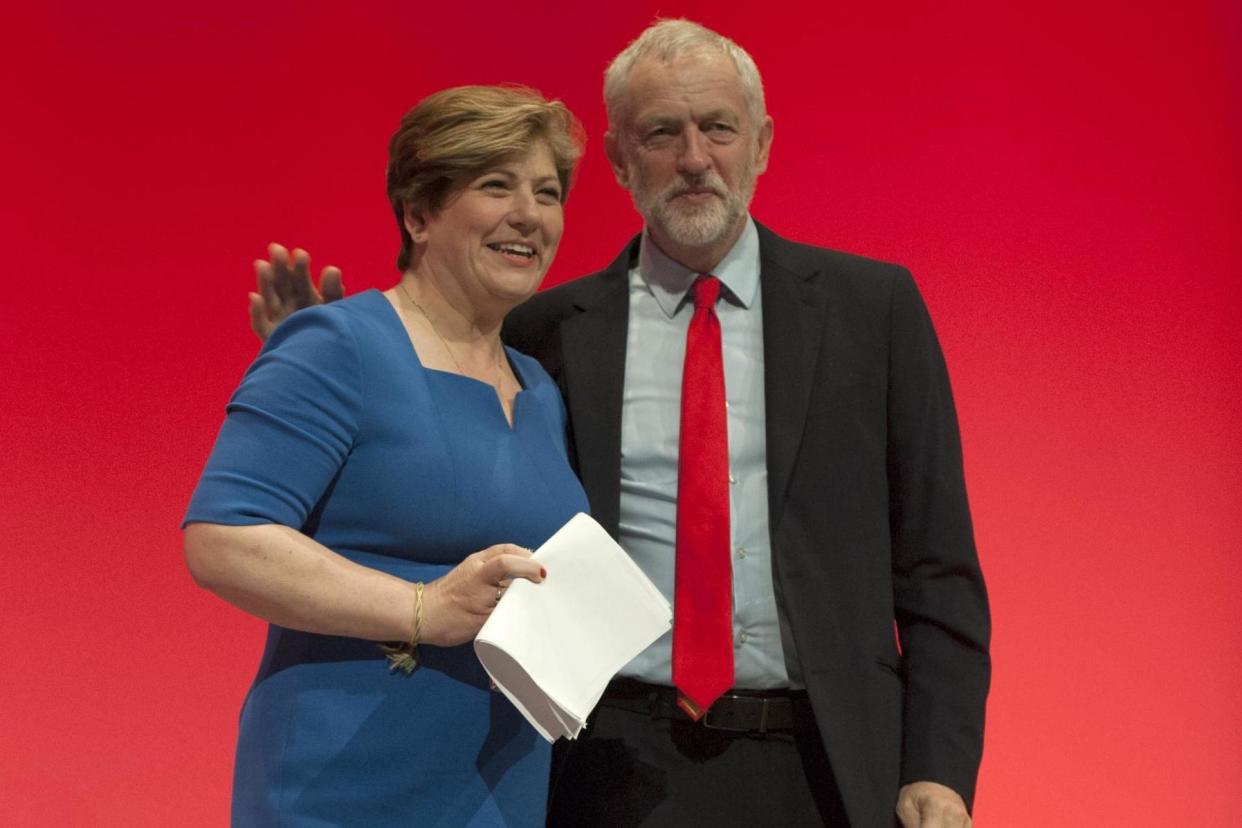 "Misogynistic": Emily Thornberry, pictured with Jeremy Corbyn, was the target of tweets by local party chief Ian McKenzie