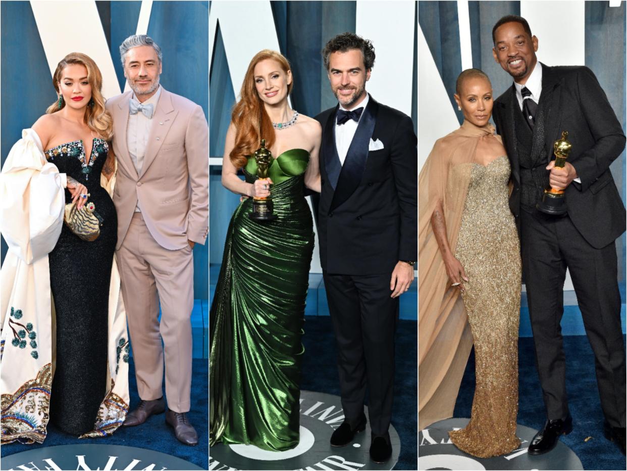 Rita Ora, Taika Waititi, Jessica Chastain, Gian Luca Passi de Preposulo, Jada Pinkett Smith, and Will Smith.