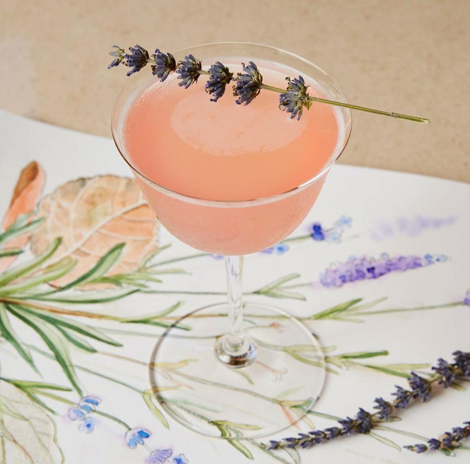 New summer cocktails at the Four Seasons' Florie's include the Lavender, with Belvedere Vodka, lemon juice, Aperol, lavender syrup, mint and Prosecco.