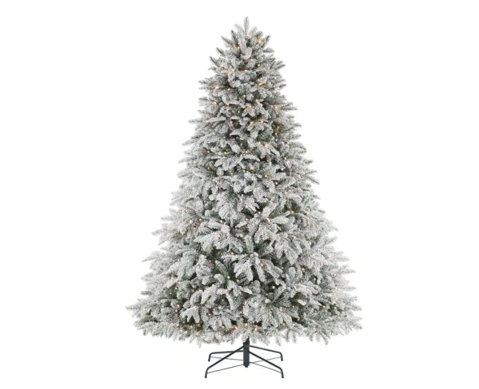 7.5 ft Mixed Pine Flocked LED Christmas Tree by Home Accents Holiday