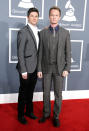 Neil Patrick Harris (R) and David Burtka arrive at the 55th Annual Grammy Awards at the Staples Center in Los Angeles, CA on February 10, 2013.