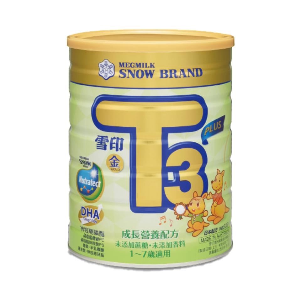 配方奶粉推薦1：SNOW雪印 金T3 PLUS成長奶粉(圖片來源:Yahoo奇摩購物中心)