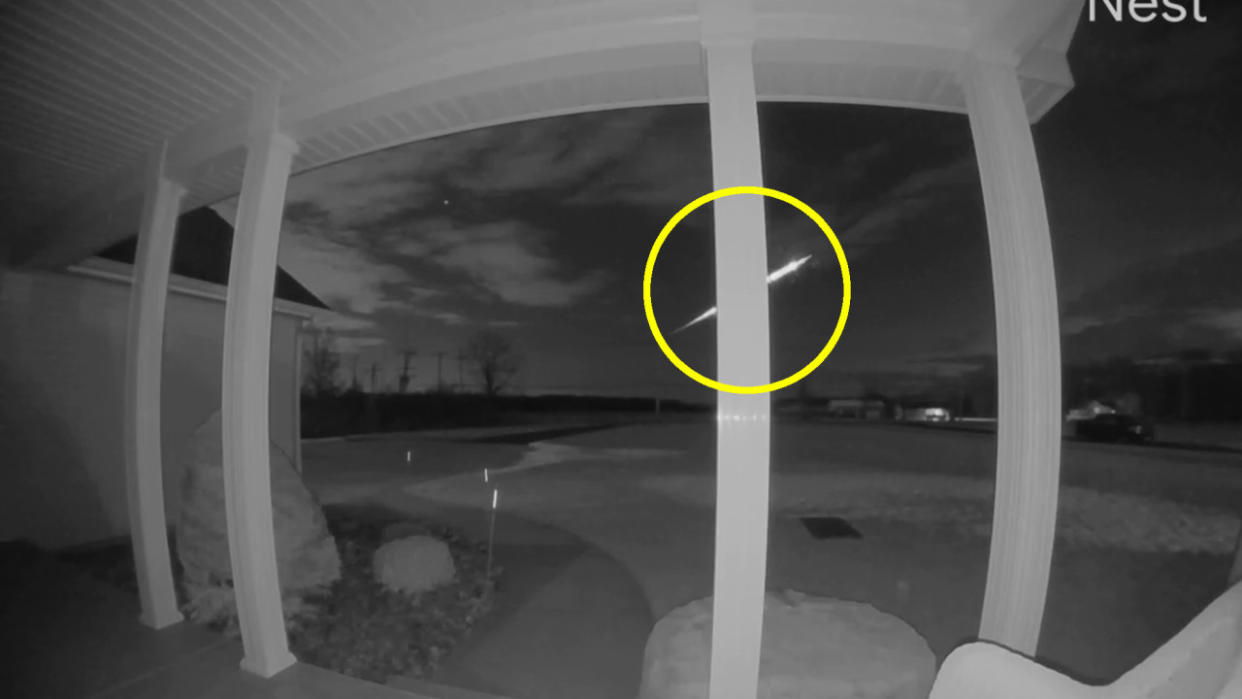 Bright fireball spotted blazing across the sky Wednesday night