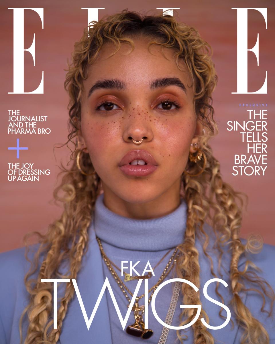 FKA twigs on ELLE magazine's March 2021 issue.