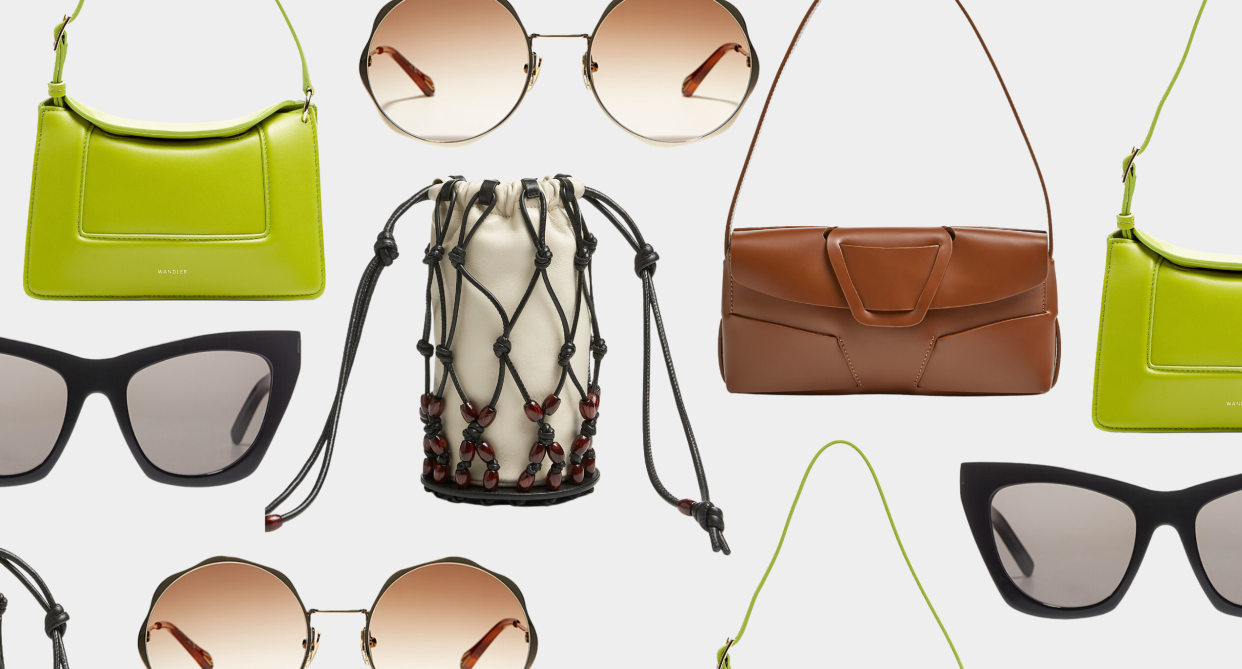simons designer sale, hereu bag, wandler bag, see by chloe, chloe sunglasses, saint laurent sunglasses