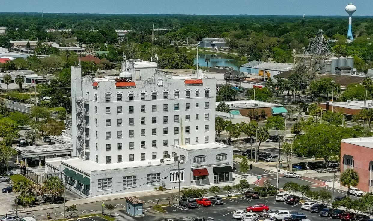 The Marion Sovereign building was designed in Spanish Colonial Revival Style. Ocala developers and philanthropists Lisa and David Midgett plan to restore the seven-story building in downtown Ocala as a boutique hotel. The hotel was built in 1927 but has been used as office condos for the past few decades.