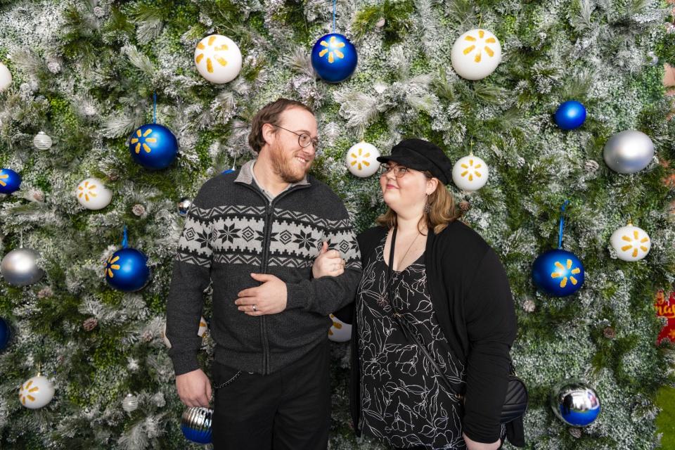 Matthew and Cassandra (Baumia) Keister of Monroe are shown at the premier of Walmart's series "Add to Heart" in New York City.