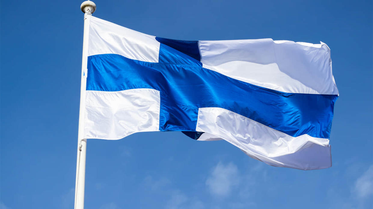 The flag of Finland. Stock photo: Getty Images