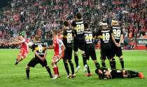Soccer Football - Bundesliga Relegation Playoff - Union Berlin v VfB Stuttgart - Stadion An der Alten Forsterei, Berlin, Germany - May 27, 2019 Union Berlin's Robert Zulj shoots from a free kick REUTERS/Annegret Hilse DFL regulations prohibit any use of photographs as image sequences and/or quasi-video